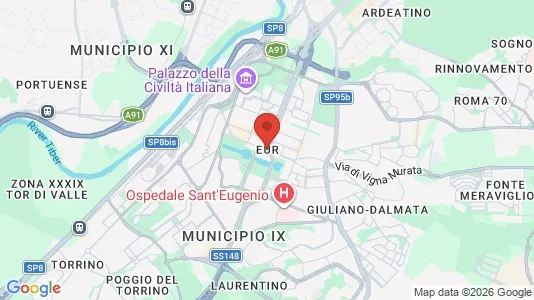 Apartments for rent i Roma Municipio IX – EUR - kort over placeringen