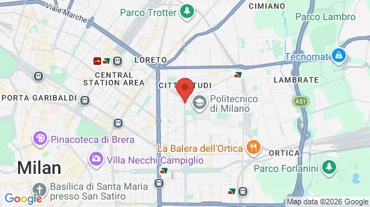 Apartments for rent i Milano Zona 3 - Porta Venezia, Città Studi, Lambrate - kort over placeringen