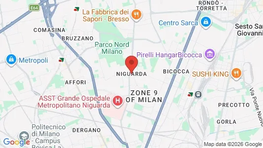 Houses for rent i Milano Zona 9 - Porta Garibaldi, Niguarda - kort over placeringen