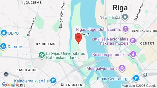 Apartments for rent i Riga Ķīpsala - kort over placeringen