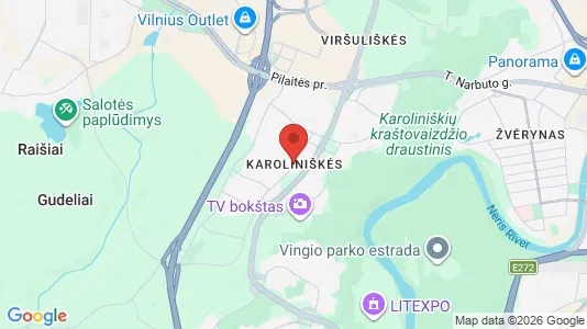 Apartments for rent i Vilnius Karoliniškės - kort over placeringen