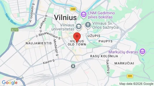 Apartments for rent i Vilnius Senamiestis - kort over placeringen