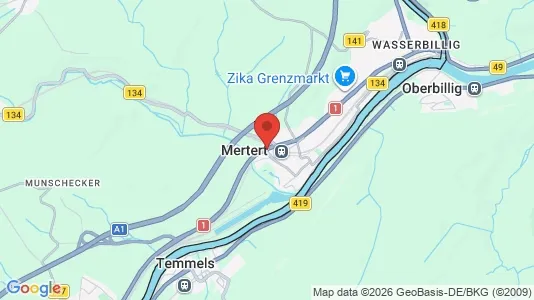 Apartments for rent i Mertert - kort over placeringen
