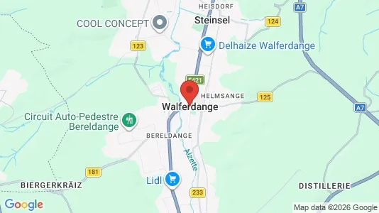 Apartments for rent i Walferdange - kort over placeringen