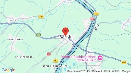 Apartments for rent i Remich - kort over placeringen