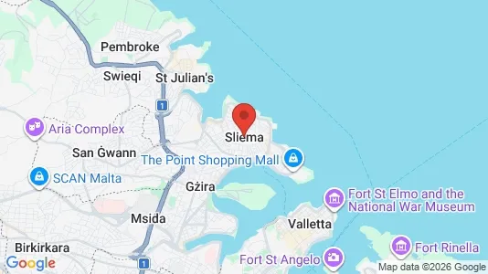 Houses for rent i Sliema - kort over placeringen