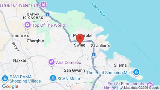 Houses for rent i Swieqi - kort over placeringen