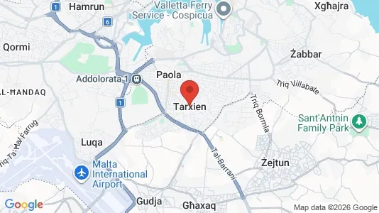 Apartments for rent i Tarxien - kort over placeringen