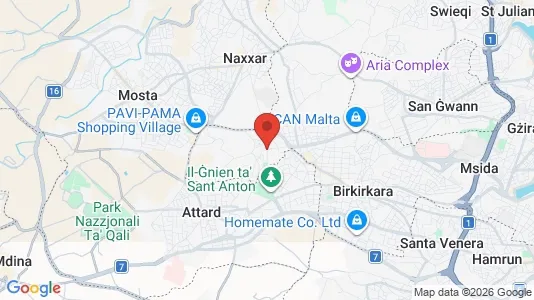Apartments for rent i Ħal Lija - kort over placeringen