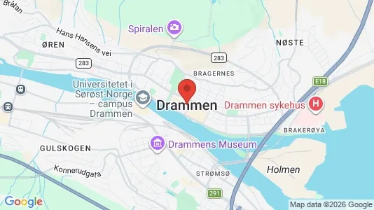 Houses for rent i Drammen - kort over placeringen