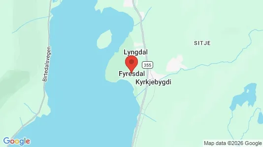 Houses for rent i Fyresdal - kort over placeringen
