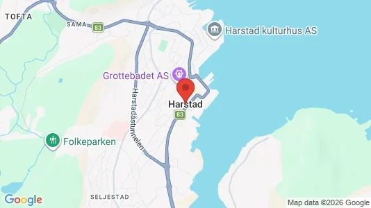 Apartments for rent i Harstad - kort over placeringen