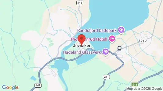 Houses for rent i Jevnaker - kort over placeringen