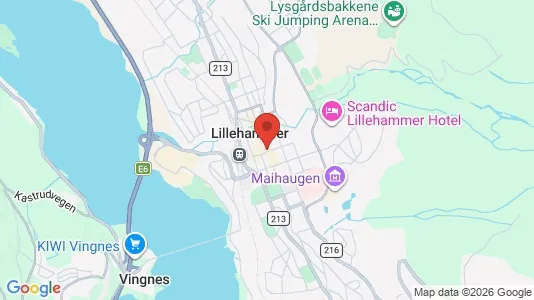Houses for rent i Lillehammer - kort over placeringen