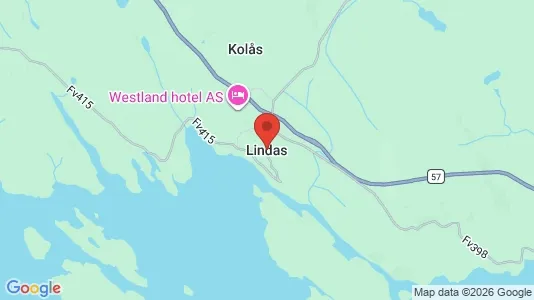 Rooms for rent i Lindås - kort over placeringen