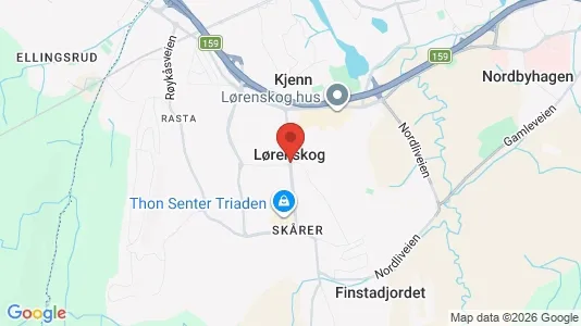 Houses for rent i Lørenskog - kort over placeringen