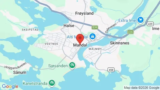 Apartments for rent i Mandal - kort over placeringen