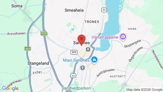 Rooms for rent i Sandnes - kort over placeringen