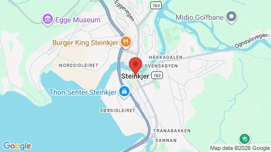 Houses for rent i Steinkjer - kort over placeringen
