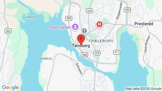 Houses for rent i Tønsberg - kort over placeringen