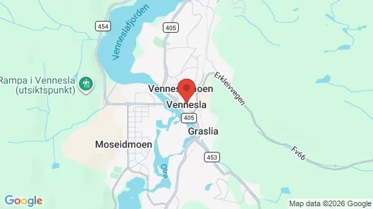 Apartments for rent i Vennesla - kort over placeringen