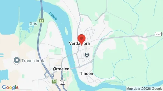 Houses for rent i Verdal - kort over placeringen