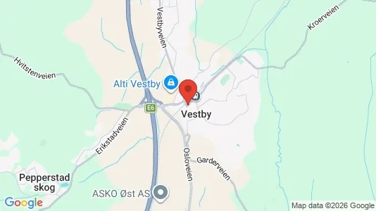 Houses for rent i Vestby - kort over placeringen