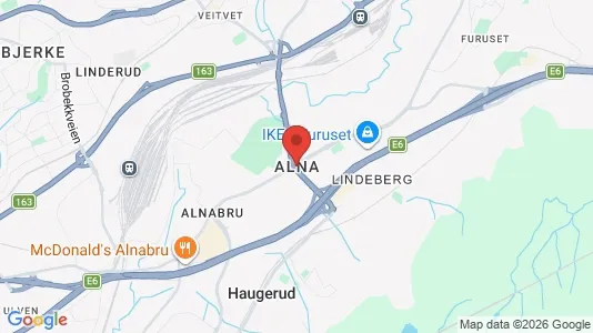 Houses for rent i Oslo Alna - kort over placeringen