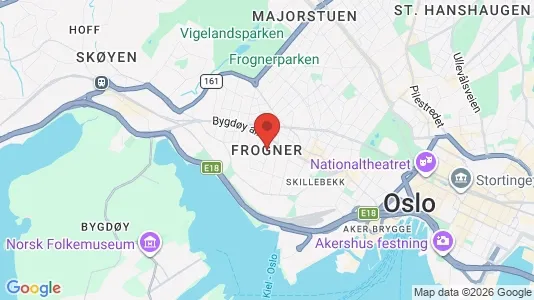 Houses for rent i Oslo Frogner - kort over placeringen