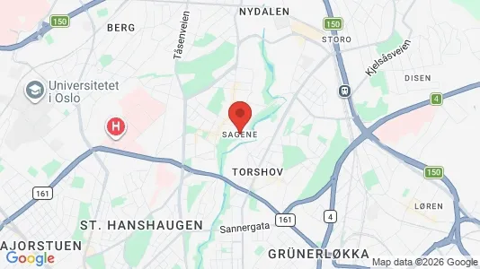 Rooms for rent i Oslo Sagene - kort over placeringen