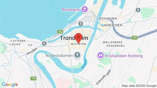 Houses for rent i Trondheim Midtbyen - kort over placeringen
