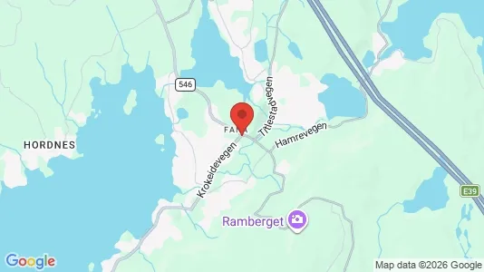 Houses for rent i Bergen Fana - kort over placeringen