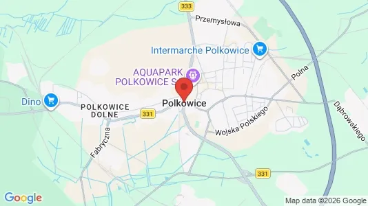Apartments for rent i Polkowicki - kort over placeringen
