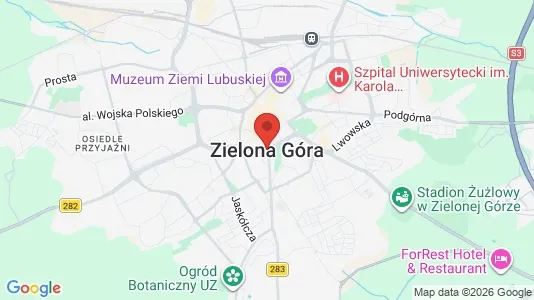 Apartments for rent i Zielonogórski - kort over placeringen