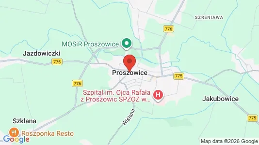 Houses for rent i Proszowicki - kort over placeringen