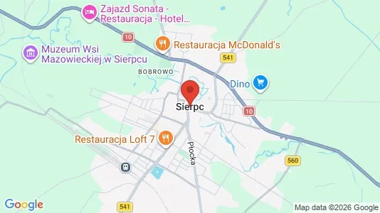 Apartments for rent i Sierpecki - kort over placeringen