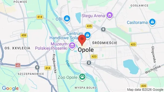 Apartments for rent i Opole - kort over placeringen