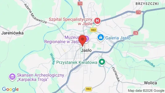 Houses for rent i Jasielski - kort over placeringen
