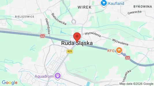 Apartments for rent i Ruda Śląska - kort over placeringen