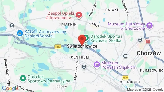Apartments for rent i Świętochłowice - kort over placeringen