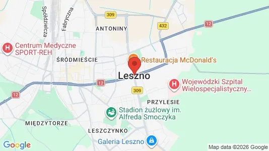 Apartments for rent i Leszczyński - kort over placeringen