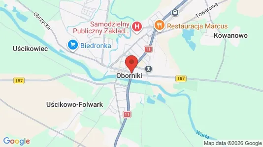 Houses for rent i Obornicki - kort over placeringen