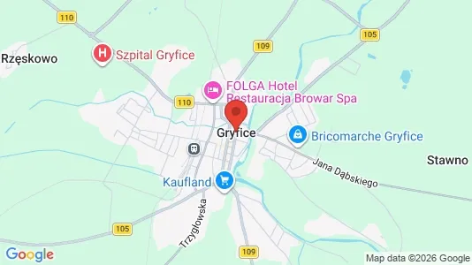 Apartments for rent i Gryficki - kort over placeringen