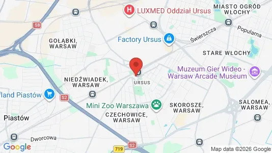 Apartments for rent i Warszawa Ursus - kort over placeringen