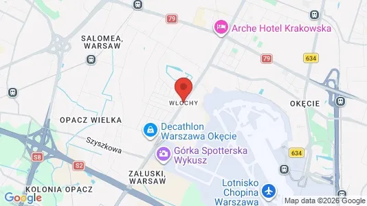 Apartments for rent i Warszawa Włochy - kort over placeringen