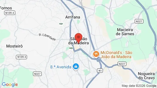 Apartments for rent i São João da Madeira - kort over placeringen