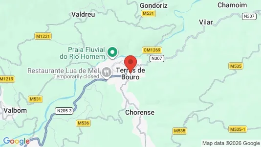 Apartments for rent i Terras de Bouro - kort over placeringen