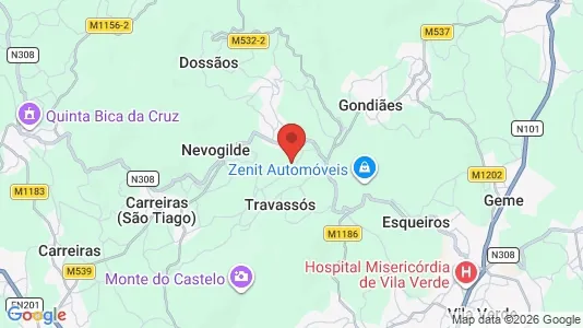 Apartments for rent i Vila Verde - kort over placeringen