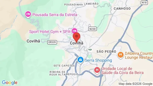 Apartments for rent i Covilhã - kort over placeringen