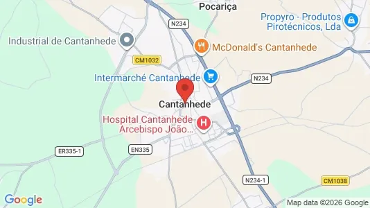 Apartments for rent i Cantanhede - kort over placeringen